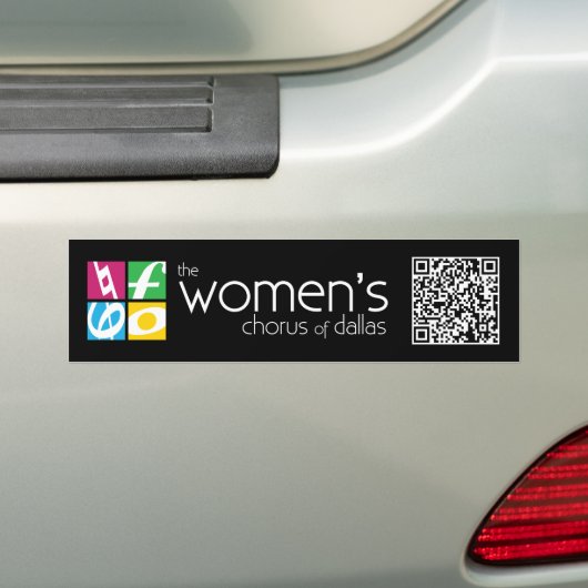 Het vrouwenforum van de Dallas-Logo QR-code Bumpersticker (Op auto)