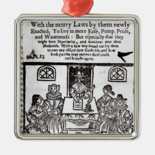Het Vrouwenparlement, 1656 Metalen Ornament