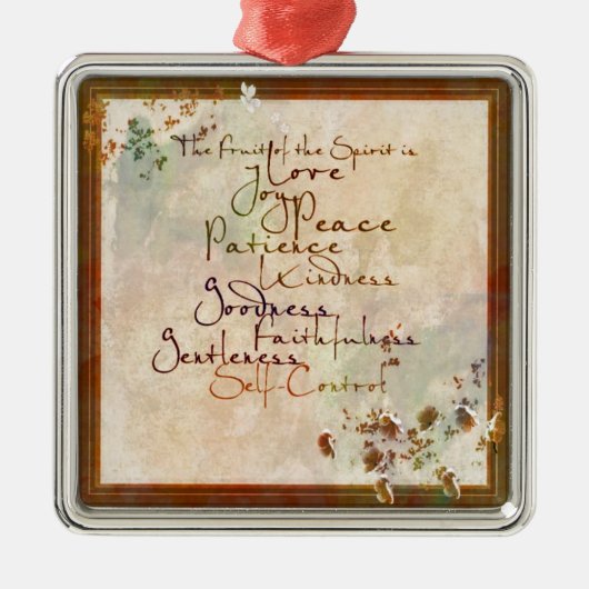 Het Vrucht van de Geest Metaal Ornament (Voorkant)