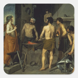 Het Vulcaan, 1630 Vierkante Sticker