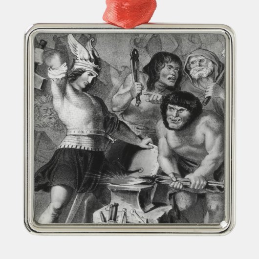 Het Vulcaan Metalen Ornament (Voorkant)