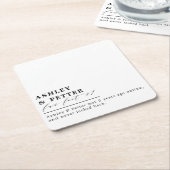 Het Vun van de bruiloft over het Klassieke Manuscr Kartonnen Onderzetters (Schuin)