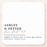 Het Vun van de bruiloft over het Klassieke Manuscr Kartonnen Onderzetters<br><div class="desc">Voeg een leuke aanraking toe aan je bruiloft, cocktail-uur of repetitief diner met deze papieren onderzetters. Het ontwerp kenmerkt een kopbal in gewaagde typografie met de namen van het paar. gevolgd door een klassiek manuscript en dan een ruimte van de sjabloon voor het leuke feit. Vind in de design van...</div>