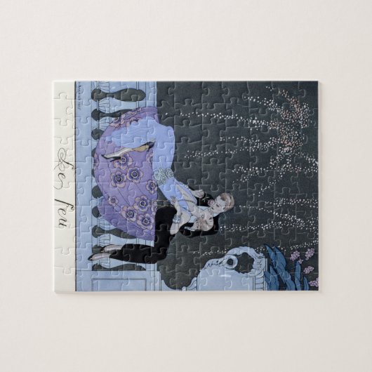 Het vuur, illustratie voor "Fetes Galantes" door P Legpuzzel (Horizontaal)