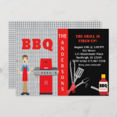 Het vuur op de britse grill is gecontroleerd kaart (Voorkant / Achterkant)