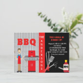 Het vuur op de britse grill is gecontroleerd kaart (Staand voorkant)