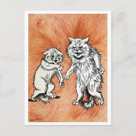 Het vuur van de geest, Louis Wain Briefkaart (Voorkant)