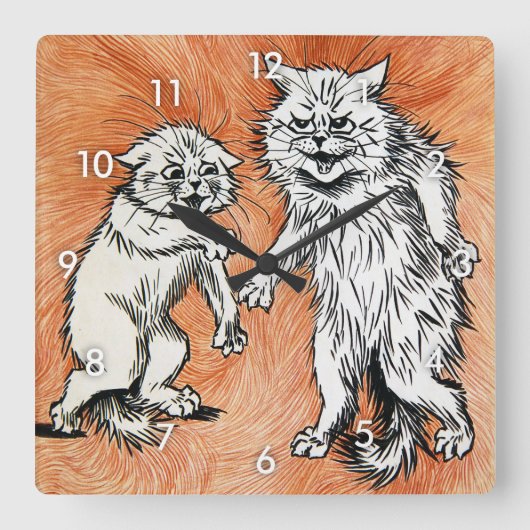 Het vuur van de geest, Louis Wain Vierkante Klok (Voorkant)