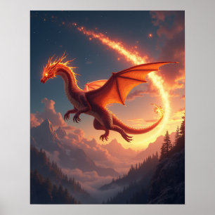 Het vuur van de komeetdraak poster