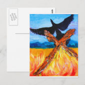 Het vuur van de opkomende Phoenix Briefkaart (Voorkant / Achterkant)