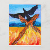 Het vuur van de opkomende Phoenix Briefkaart (Voorkant)