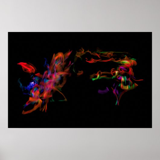 Het vuurpaard is de regenboogdraak poster (Voorkant)