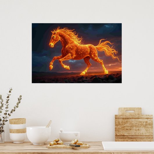 Het Vuurpaard Poster (Keuken)