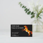 Het vuurpaard visitekaartje (Staand voorkant)