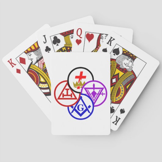 Het Vuurrad van de Rite van York Pokerkaarten (Achterkant)