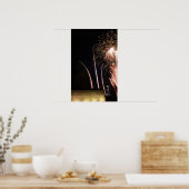 Het vuurwerk licht op de Memorial van de Luchtmach Poster (Keuken)