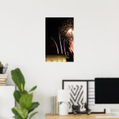 Het vuurwerk licht op de Memorial van de Luchtmach Poster (Thuiskantoor)