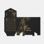 Het vuurwerk van 1920 in New Year's Eve Black Gold Bedankdoosjes (Uitgevouwen)