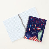 Het Vuurwerk van de Naam van personaliseren vierde Notitieboek (Binnen)