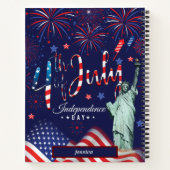 Het Vuurwerk van de Naam van personaliseren vierde Notitieboek (Achterkant)