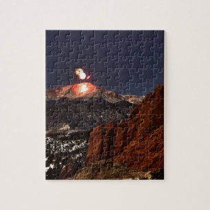 Het Vuurwerk van de Nieuwe Dag van Jaren op de bov Legpuzzel