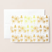 Het Vuurwerk van de Pop van de Raket Popsicle Vier Folie Kaarten (Voorkant met envelop)