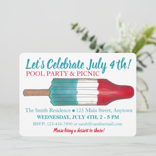 Het Vuurwerk van de Pop van de Raket van de Vierde Kaart (Staand voorkant)