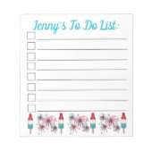 Het Vuurwerk van de Pop van de Rand van het Vuurwe Notitieblok (Voorkant)