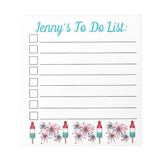 Het Vuurwerk van de Pop van de Rand van het Vuurwe Notitieblok (Voorkant)