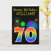 Het Vuurwerk van de pret + Verjaardag van de Kaart (Gele Bloem)