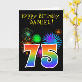 Het Vuurwerk van de pret + Verjaardag van de Kaart (Gele Bloem)