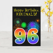 Het Vuurwerk van de pret + Verjaardag van de Kaart (Gele Bloem)