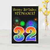 Het Vuurwerk van de pret + Verjaardag van de Kaart (Gele Bloem)