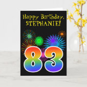 Het Vuurwerk van de pret + Verjaardag van de Kaart (Gele Bloem)