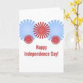 Het Vuurwerk van de terugtocht van het 4 juli Wens Kaart (Gele Bloem)