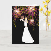 Het Vuurwerk van het huwelijk Kaart (Gele Bloem)