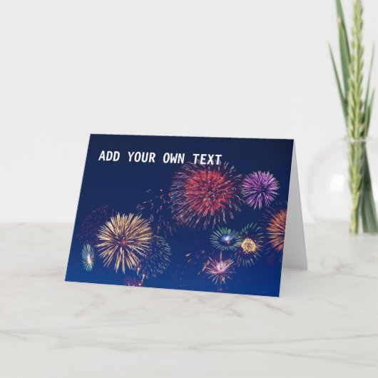 Het vuurwerk VOEGT UW EIGEN TEKST toe Kaart (Voorkant)