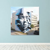 Het waakzame gezicht canvas afdruk (Insitu (Houten vloer))