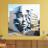 Het waakzame gezicht canvas afdruk (Insitu (Woonkamer))