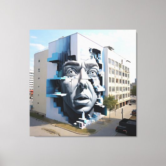 Het waakzame gezicht canvas afdruk (Voorkant)