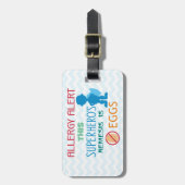 Het Waakzame Label van Superhero van de Allergie Bagagelabel (Voorkant verticaal)