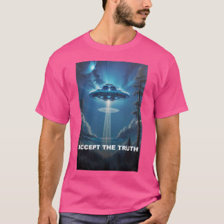 Het waarheidsgetrouwe UFO-Poster T-shirt