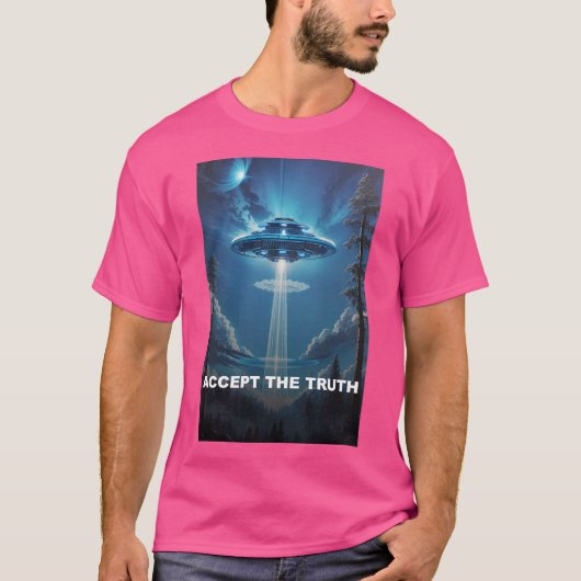 Het waarheidsgetrouwe UFO-Poster T-shirt (Voorkant)