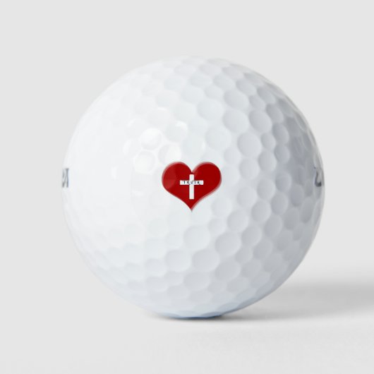Het waarheidskruis in het hart golfballen (Voorkant)