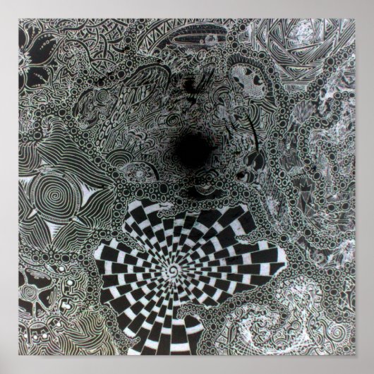 Het waarnemen van een zwart gat poster (Voorkant)