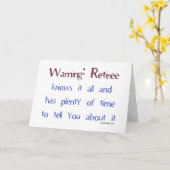 Het waarschuwen: Gepensioneerde Kaart (Gele Bloem)