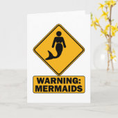 Het waarschuwen: Meerminnen Kaart (Gele Bloem)