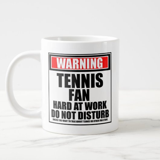 Het waarschuwen Tennis hard op het werk stoort nie Grote Koffiekop (Links)