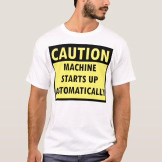 het waarschuwingssysteem start automatisch t-shirt