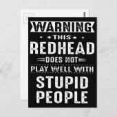 het waarschuwt dat roodkop niet goed speelt met st briefkaart (Voorkant / Achterkant)